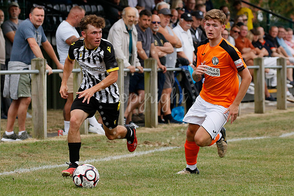 Football action from Harleston Town vs Heacham