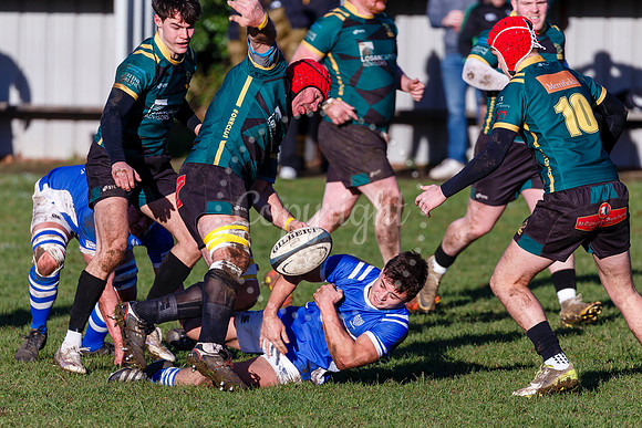 Rugby action from Diss vs Bury St Edmunds II