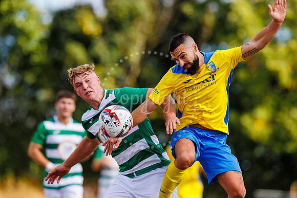 Football action from Framlingham v Norwich United