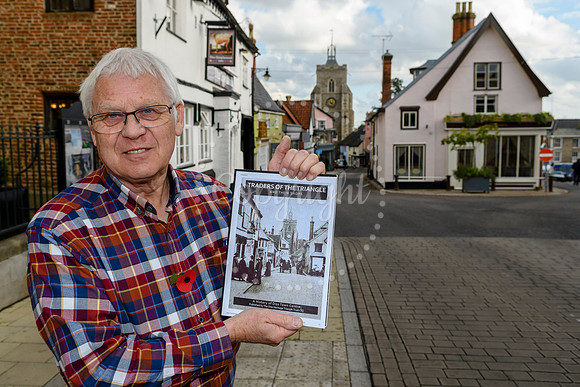 Peter Hyde with his new book about traders of the Heritage Triangle in Diss