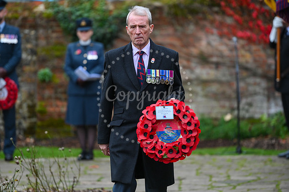 Rose Garden, Abbey Gardens Remembrance service. Picture by Mark