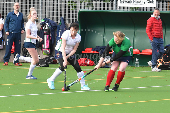 Newark Ladies 2nds ( white) v Newark Ladies 3rds (green) hockey