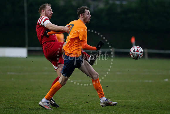 Football action from Diss Town FC vs Parson Drove