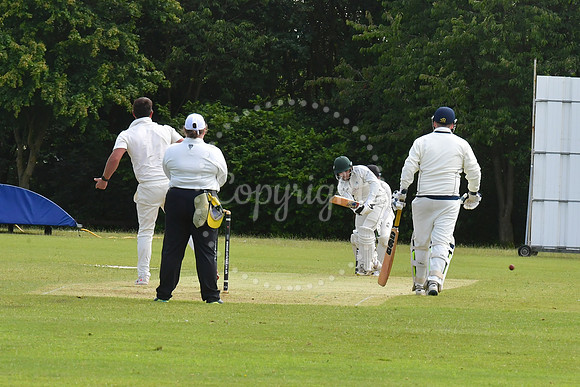Balderton v Mansfield Hosiery Mills cricket action