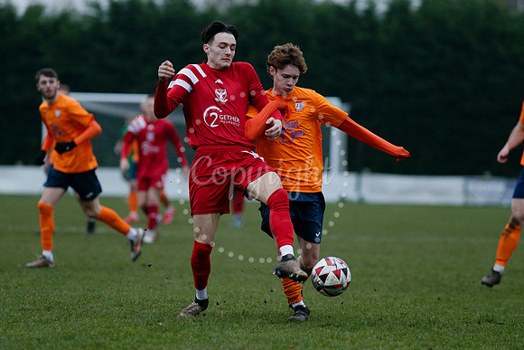 Football action from Diss Town FC vs Parson Drove