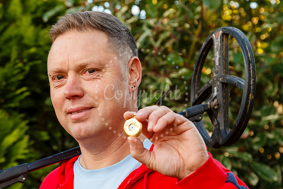 Metal detectorist Rob Webster
