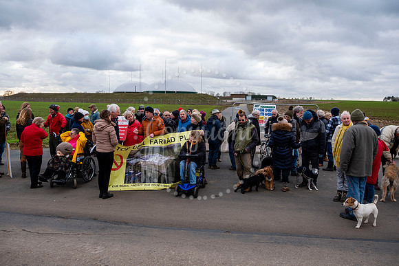 Residents of Bressingham are staging a protest outside AD plant