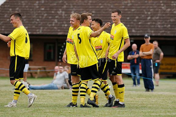 Football action from Scole United vs Norwich CEYMS
