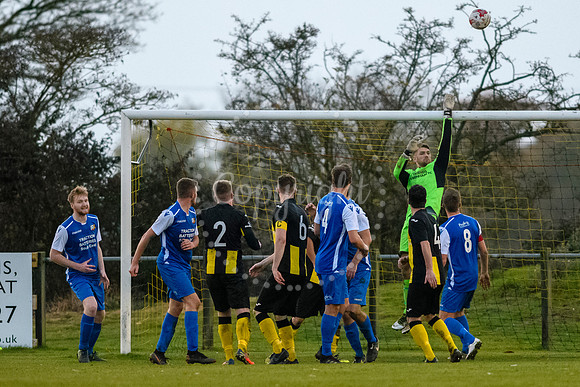 Football action from Debenham LC v Cornard