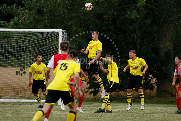 Football action from Scole United vs Norwich CEYMS