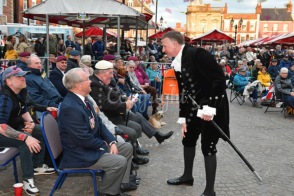 VE Day celebrations in Newark Market Place