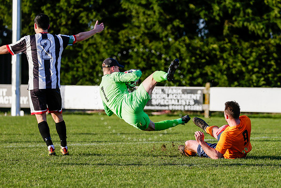 Football action from Diss Town vs Harwich & Parkeston