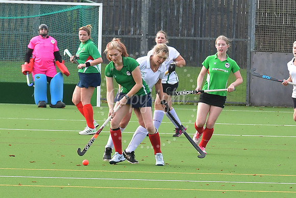 Newark Ladies 2nds ( white) v Newark Ladies 3rds (green) hockey