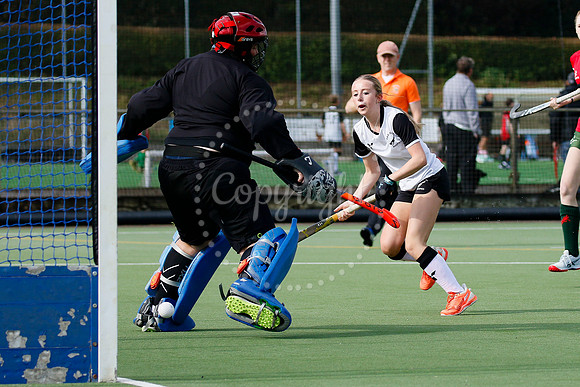 Hockey action from Harleston Magpies Ladies’ III vs Norwich Dr