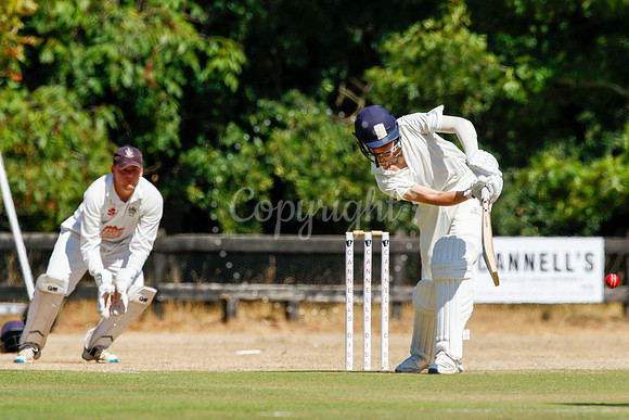 Cricket action from Old Buckenham v Lowestoft Town