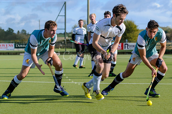 Hockey action from Harleston Men's 1 v Cambridge University.