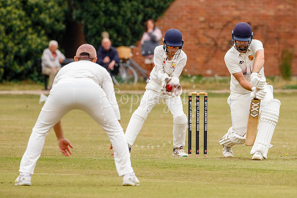 Cricket action from Diss vs Great Melton