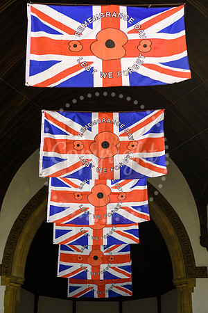 World War One display in the church at Harleston to mark the Armistice.