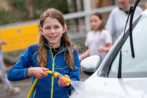 NJ St Louis Catholic Academy, NewmarketLeavers’ car wash. Pic
