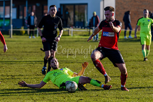 Football action from Long Stratton v Norwich CBS