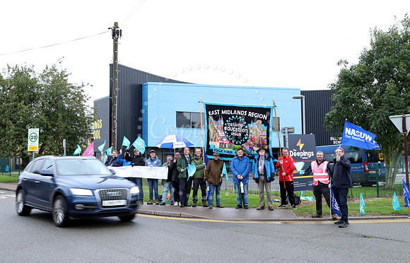 Teacher strike - The Deeoings School, Deeping St. James, Lincolnshire, on 1st October, 2024.