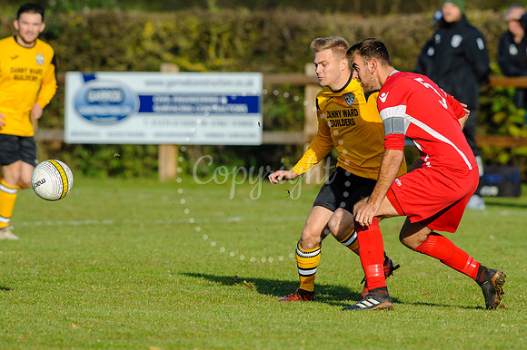 Football action from Scole United v Sheringham