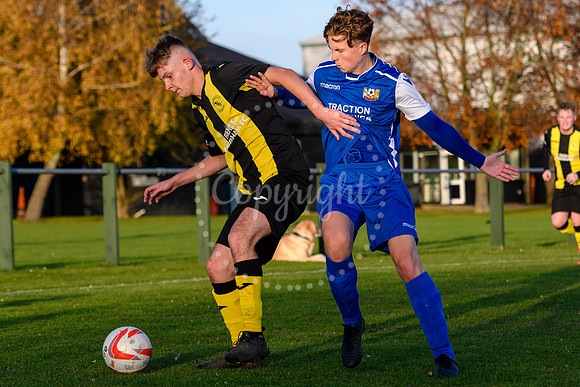 Football action from Debenham LC v Cornard