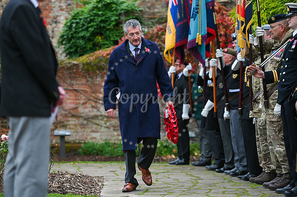 Rose Garden, Abbey Gardens Remembrance service. Picture by Mark