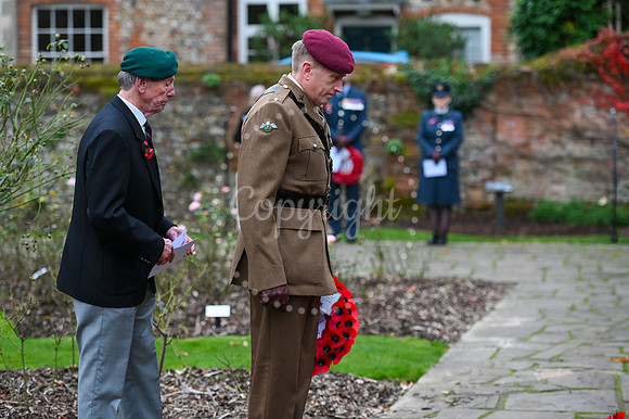 Rose Garden, Abbey Gardens Remembrance service. Picture by Mark