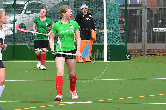 Newark Ladies 2nds ( white) v Newark Ladies 3rds (green) hockey