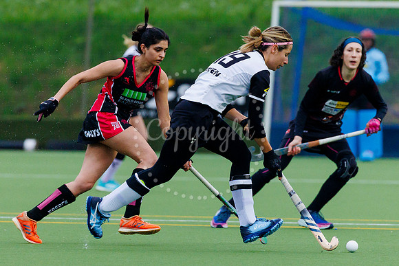 Hockey action from Harleston Magpies Ladies’ I vs Slough I