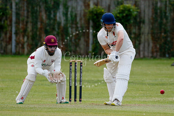 Cricket action from Diss vs Old Buckenham