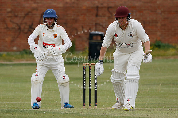 Cricket action from Diss vs Thetford Town
