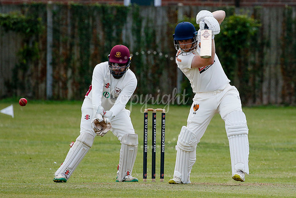 Cricket action from Diss vs Old Buckenham
