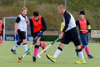 Hockey action from Harleston Magpies Men's 4 v Thetford 1