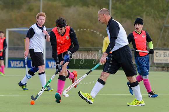 Hockey action from Harleston Magpies Men's 4 v Thetford 1