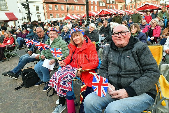 VE Day celebrations in Newark Market Place