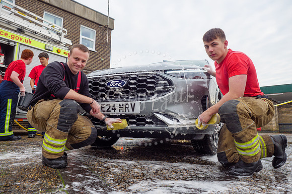 Staff from across Norfolk Fire & Rescue Service take part in a f
