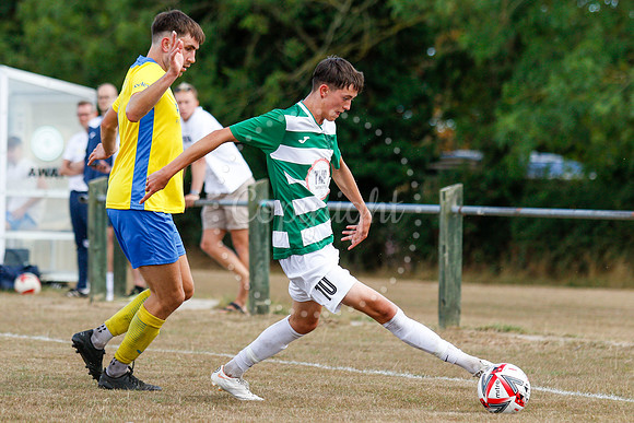 Football action from Framlingham v Norwich United