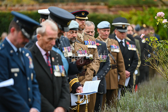 Rose Garden, Abbey Gardens Remembrance service. Picture by Mark