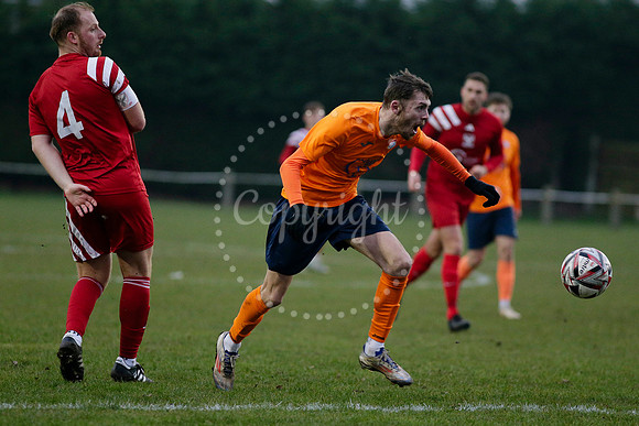 Football action from Diss Town FC vs Parson Drove
