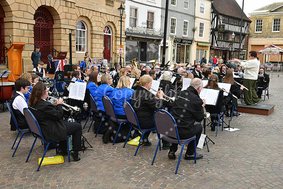 VE Day celebrations in Newark Market Place