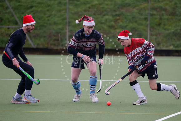 Santa v Elves at Harleston Magpies Hockey Club