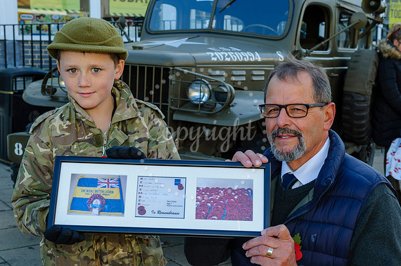 The launch of the Poppy Appeal in Diss Market Place by the Royal British Legion