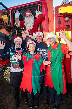 Burwell Fire StationFestive Fire Engine Grotto with Santa on th