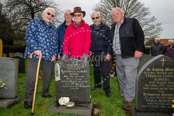 NJ Cemetery opposite Ashley ChurchPauline Burningham and friend