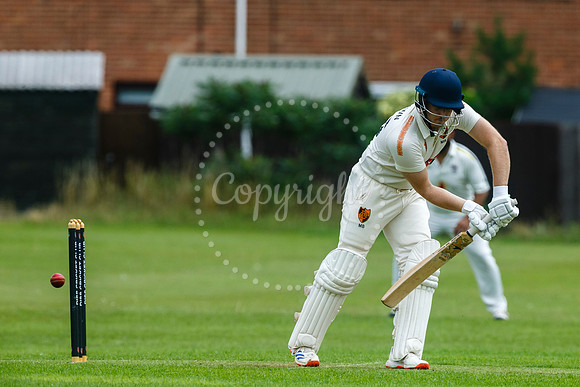Cricket action from Diss CC v Lowestoft