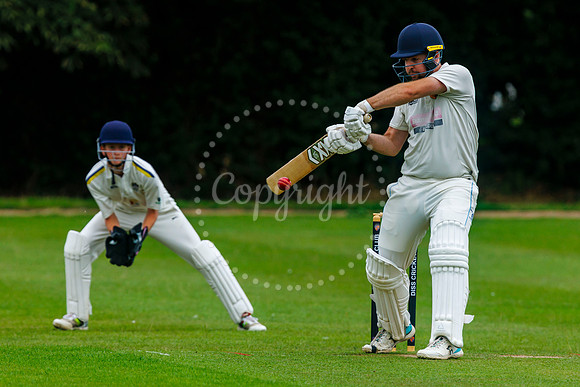 Cricket action from Diss CC v Lowestoft