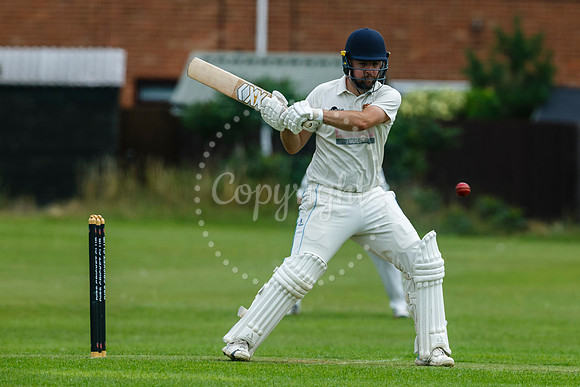 Cricket action from Diss CC v Lowestoft