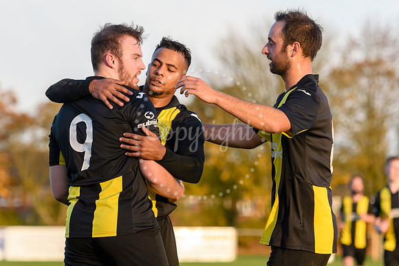 Football action from Debenham LC v Cornard